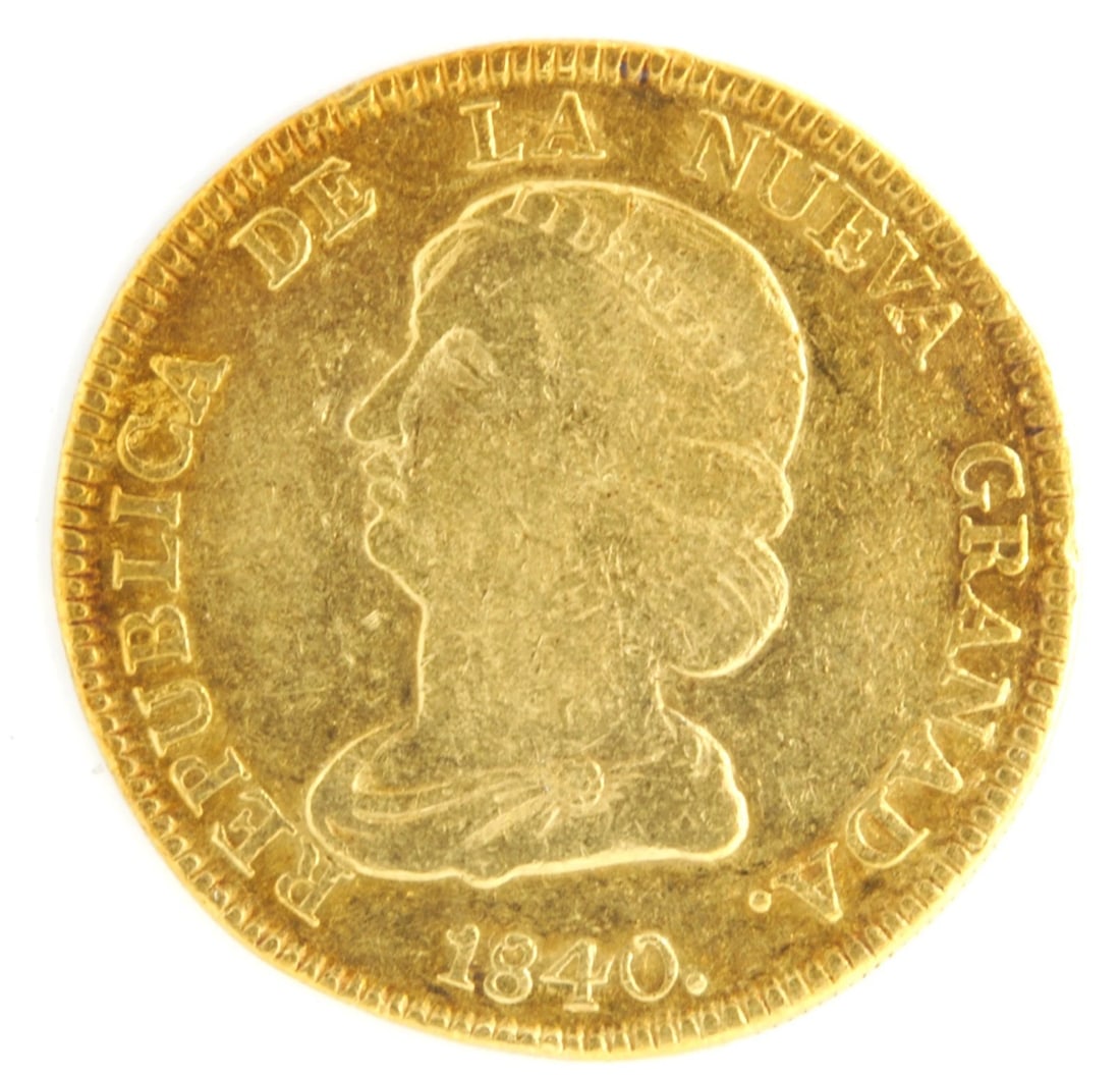 COLOMBIA REPUBLIC 1840 RS 16 PESOS (1 of 2)