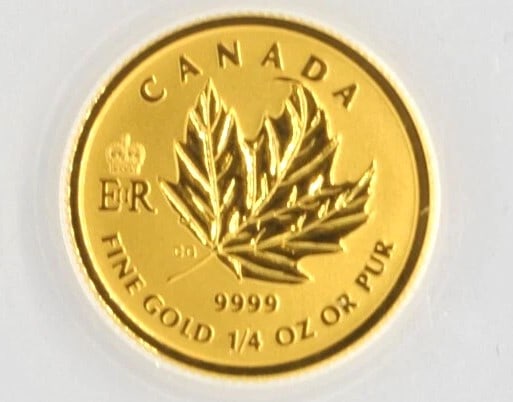 2016 CANADA ANACS 1/4 OUNCE .999 PURE GOLD (1 of 2)