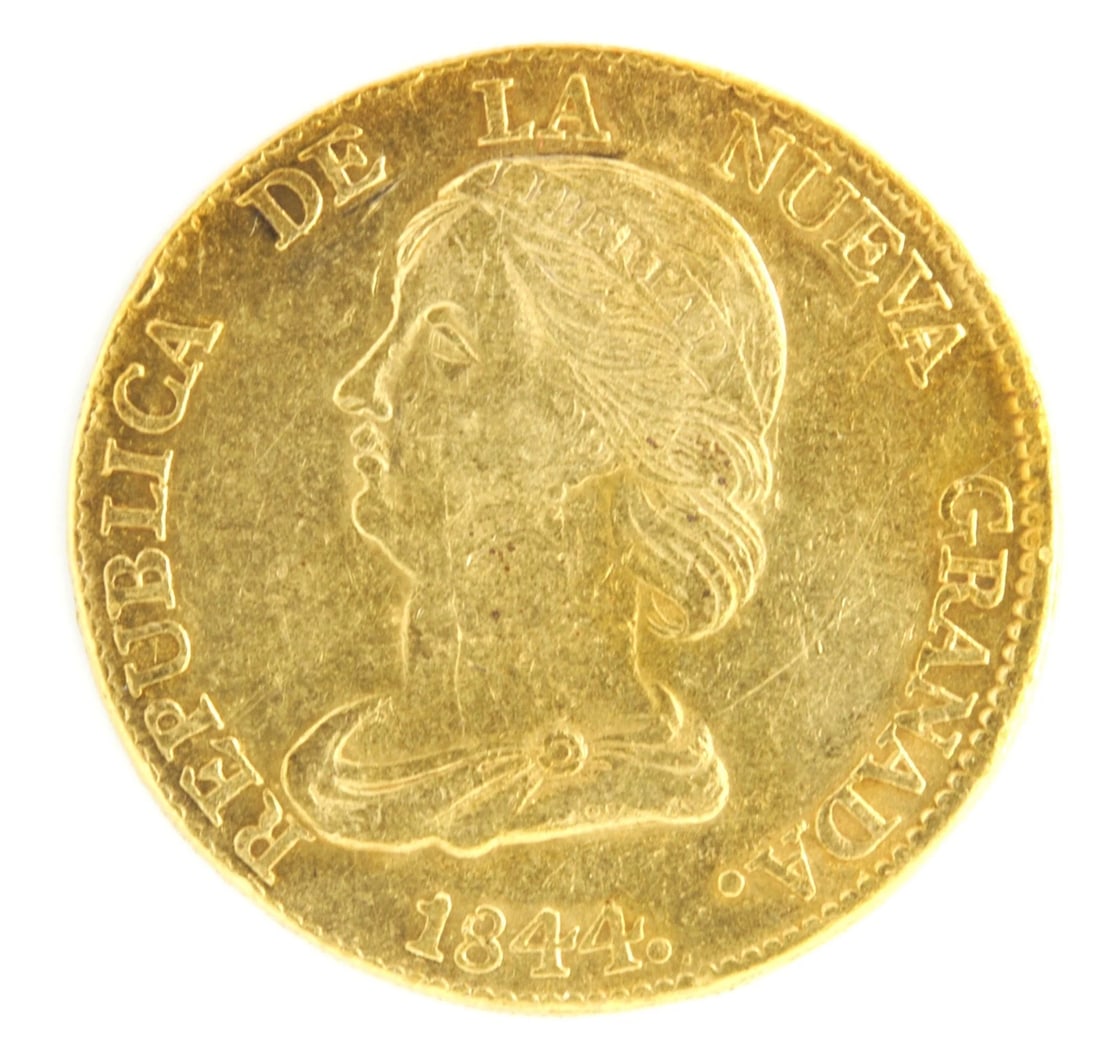 COLOMBIA REPUBLIC 1844 RS 16 PESOS (1 of 2)