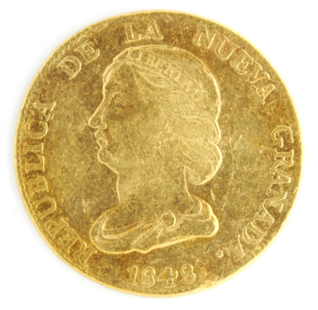 COLOMBIA REPUBLIC 1848 RS 16 PESOS (1 of 2)