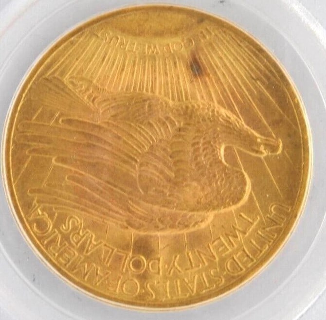 1924 $20 ST. GAUDENS DOUBLE EAGLE GRADED: 1924 $20 St. Gaudens Double Eagle Graded Brand/Mint: None Year: 1924 Denomination: $20 Fineness: 0.9 Country of Origin: None Accessories: None Accessories Notice: When purchasing pre-owned