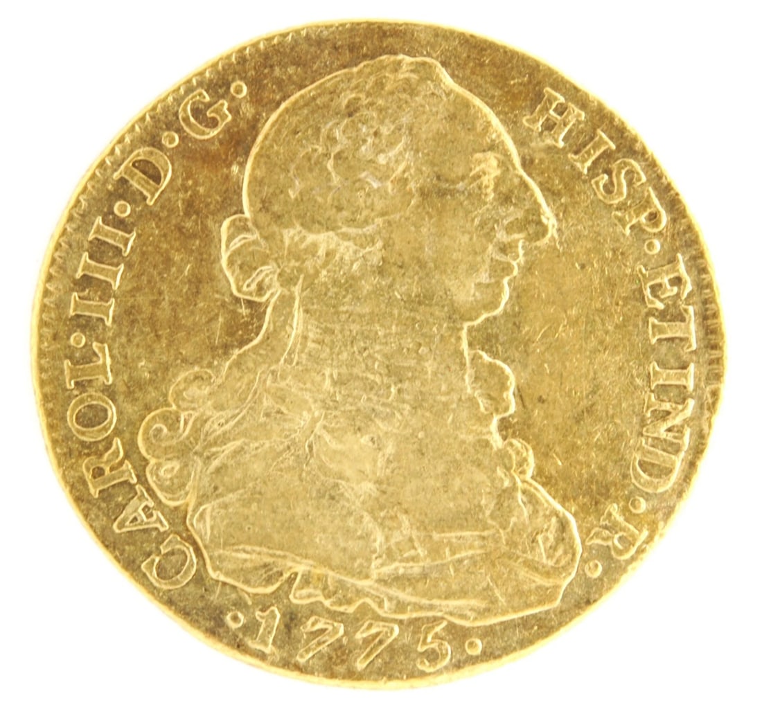 COLOMBIA 1775 ESCUDOS .901 FINE GOLD COIN (1 of 2)