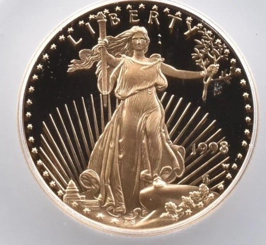 1998-W $25 AMERICAN GOLD EAGLE: 1998-W $25 American Gold Eagle Brand/Mint: None Year: 1998 Denomination: $25 Country of Origin: United States Accessories: None Accessories Notice: When purchasing pre-owned goods, please