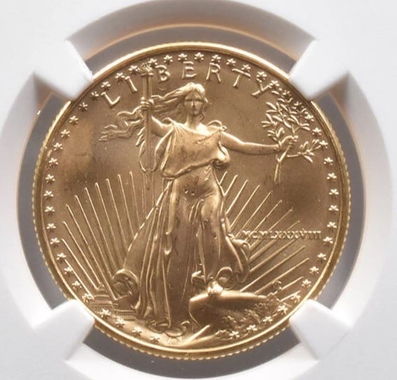 GENUINE 1988 $25 AMERICAN GOLD EAGLE: Genuine 1988 $25 American Gold Eagle Brand/Mint: None Year: 1988 Denomination: $25 Country of Origin: United States Accessories: None Accessories Notice: When purchasing pre-owned goods,
