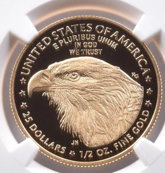 2021-W $25 AMERICAN GOLD EAGLE TYPE 2: 2021-W $25 American Gold Eagle Type 2 Brand/Mint: None Year: 2021 Denomination: $25 Country of Origin: United States Accessories: None Accessories Notice: When purchasing pre-owned goods, please r
