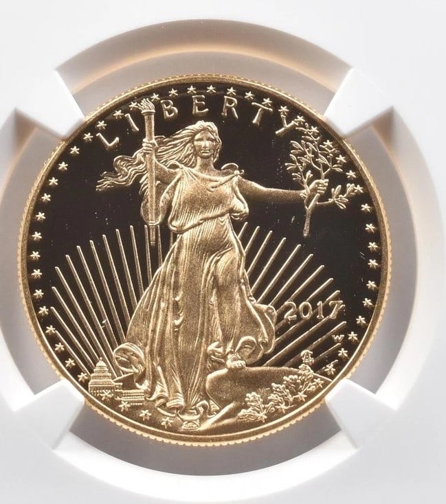 2017-W $50 AMERICAN GOLD EAGLE: 2017-W $50 American Gold Eagle Brand/Mint: None Year: 2017 Denomination: $50 Country of Origin: United States Accessories: None Accessories Notice: When purchasing pre-owned goods, please refer to