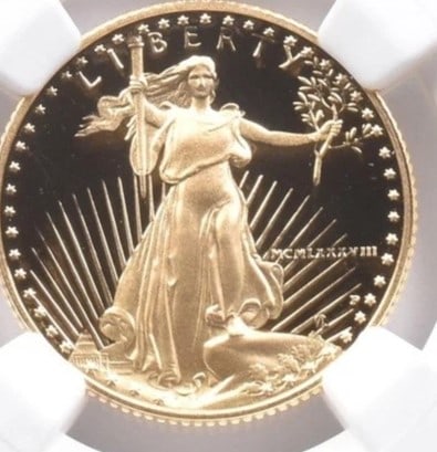 1988-P $10 AMERICAN GOLD EAGLE: 1988-P $10 American Gold Eagle Brand/Mint: None Year: 1988 Denomination: $10 Country of Origin: United States Accessories: None Accessories Notice: When purchasing pre-owned goods, please refer to