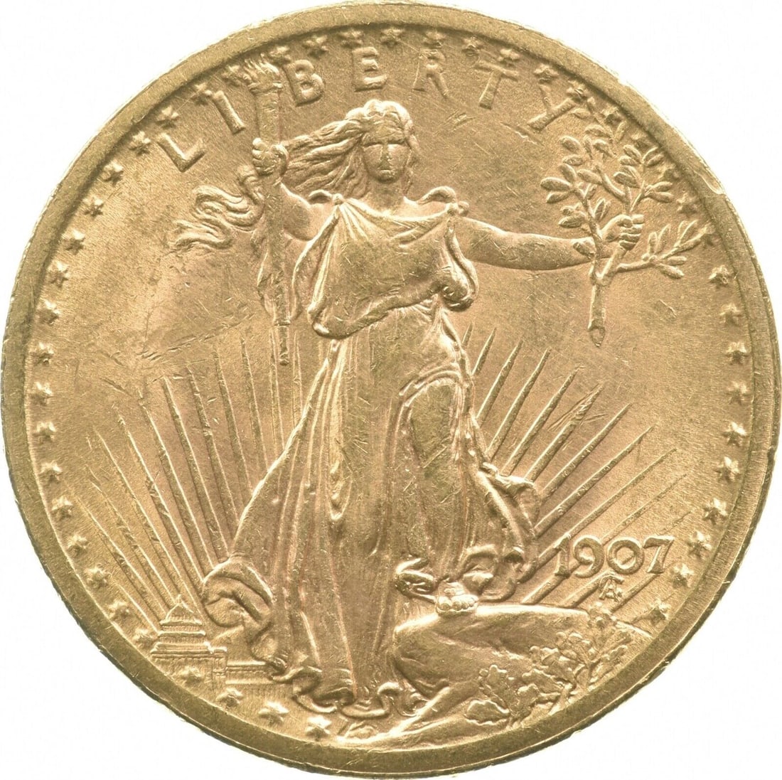 1907-1928 AMERICAN GOLD $20 SAINT GAUDENS DOUBLE EAGLE: 1907-1928 American Gold $20 Saint Gaudens Double Eagle Brand/Mint: U.S. Mint Year: Random Date 1907-1928 Denomination: None Country of Origin: United States Accessories: None Accessories Notice: W