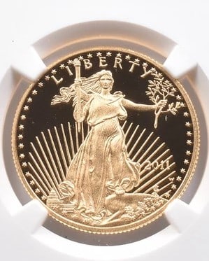 2011-W $25 AMERICAN GOLD EAGLE MERCANTI: 2011-W $25 American Gold Eagle Mercanti Brand/Mint: None Year: 2011 Denomination: $25 Country of Origin: United States Accessories: None Accessories Notice: When purchasing pre-owned goods, please