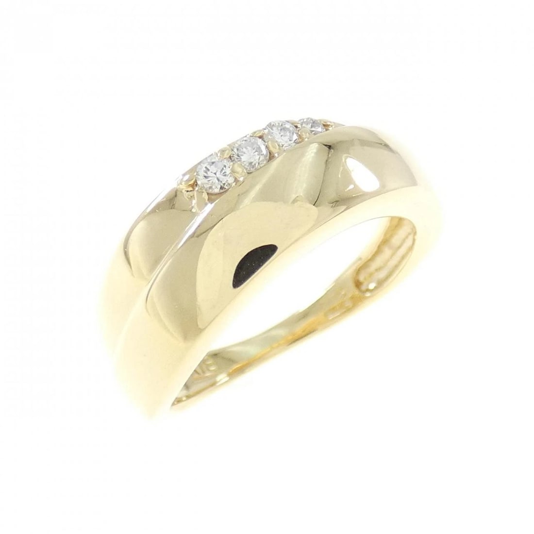 K18YG DIAMOND PINKY RING: K18YG Diamond Pinky Ring Brand: Unbranded Type: Ring Material: K18 Yellow Gold, Main Stone/Creation Natural Color: Yellow Gold Size: 2 US Accessories: None Accessories Notice: When purchas