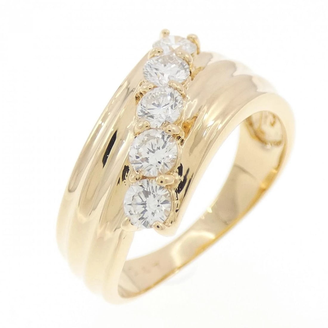 K18YG DIAMOND RING: K18YG Diamond Ring Brand: Unbranded Type: Ring Material: K18 Yellow Gold, Main Stone/Creation Natural Color: YG Size: 6.5 US Accessories: None Accessories Notice: When purchasing pre-owned