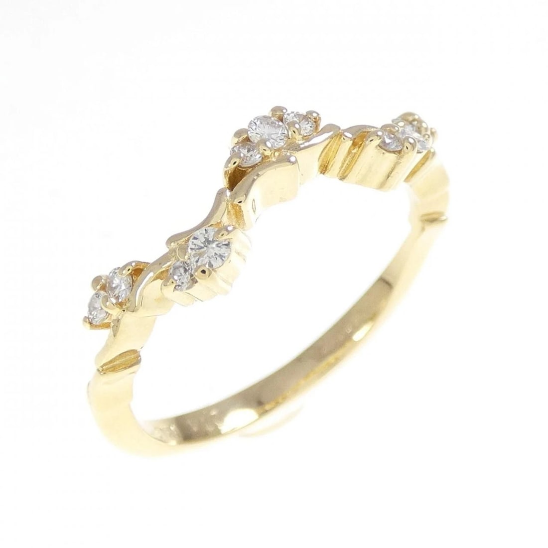 K18YG DIAMOND RING: K18YG Diamond Ring Brand: Unbranded Type: Ring Material: K18 Yellow Gold, Main Stone/Creation Natural Color: Yellow Gold Size: 6.5 US Accessories: None Accessories Notice: When purchasing
