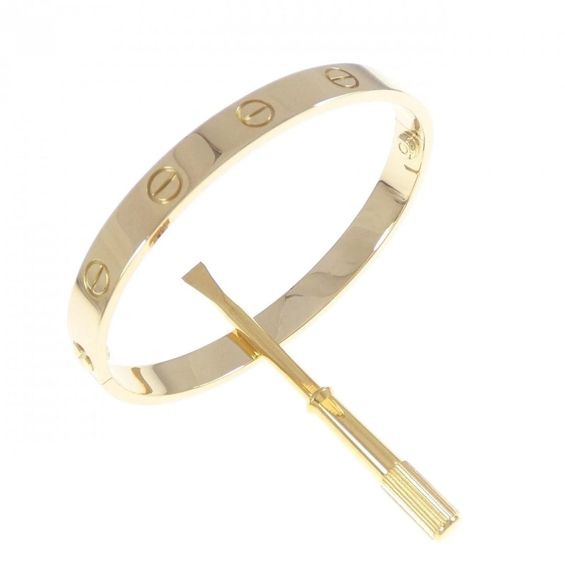 CARTIER LOVE BRACELET: Cartier Love Bracelet Brand: Cartier Type: Bracelet Material: 750 Yellow Gold, Color: Yellow Gold Size: 15.5cm(16),ActualSize Max W: 6.3mm Accessories: None Accessories Notice: When purcha