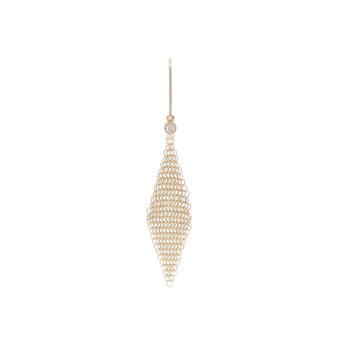 TIFFANY MESH MINI EARRINGS SINGLE EARRINGS: Tiffany Mesh mini Earrings Single Earrings Brand: Tiffany Type: Earrings Material: 750 Pink Gold, Main Stone/Creation Natural Color: Pink Gold Size: ActualSize HxW: 39.0mmx12.3mm Accessories: