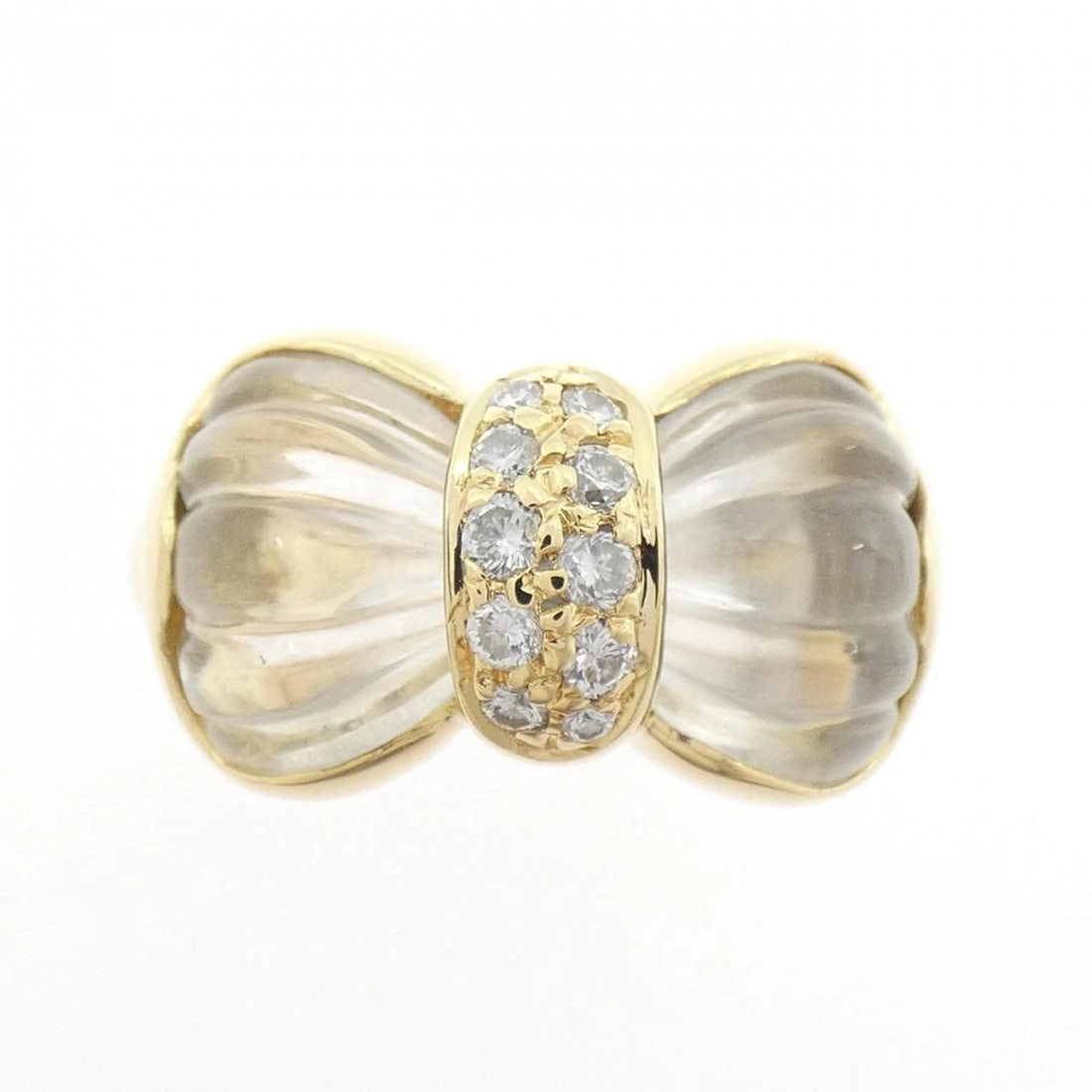 BOUCHERON ROCK CRYSTAL RING: Boucheron Rock Crystal Ring Brand: Boucheron Type: Ring Material: 750 Yellow Gold, Main Stone/Creation Natural Color: yellow gold Size: 4.5-5 (US size) Accessories: None Accessories Notice: