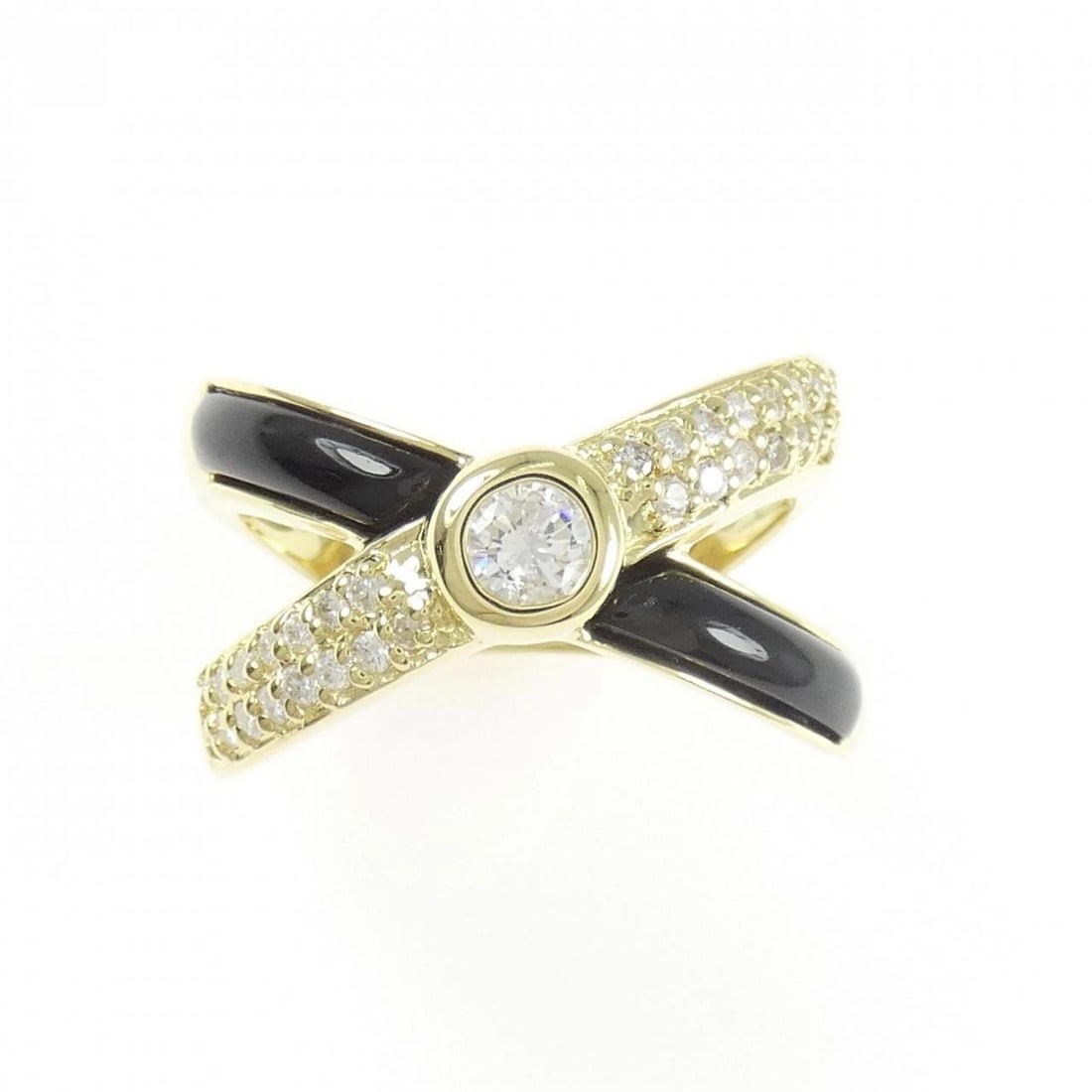 K18YG ONYX RING - 2