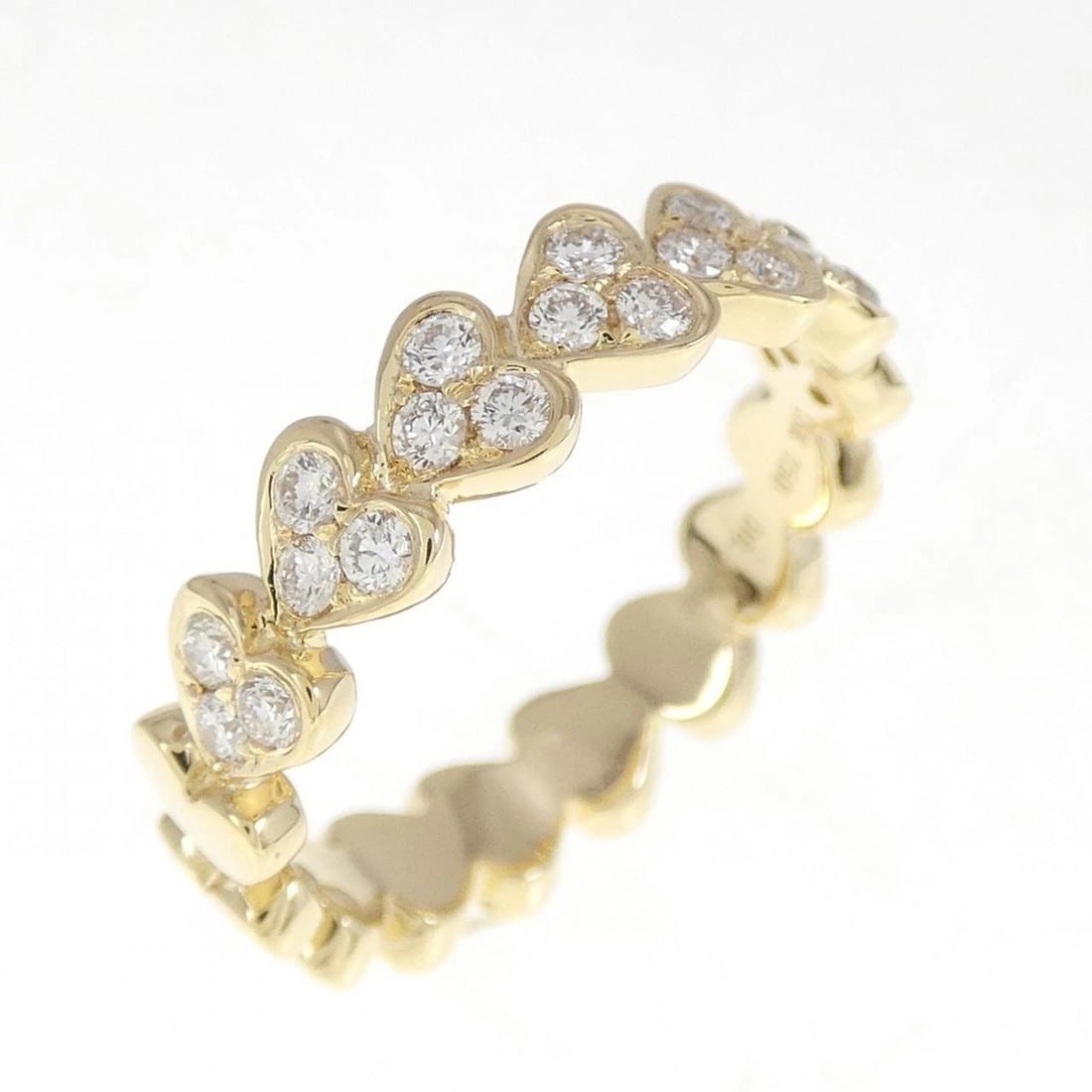 750YG HEART DIAMOND RING: 750YG Heart Diamond Ring Brand: Unbranded Type: Ring Material: 750 Yellow Gold, Main Stone/Creation Natural Color: Yellow Gold Size: 6.5 US Accessories: None Accessories Notice: When