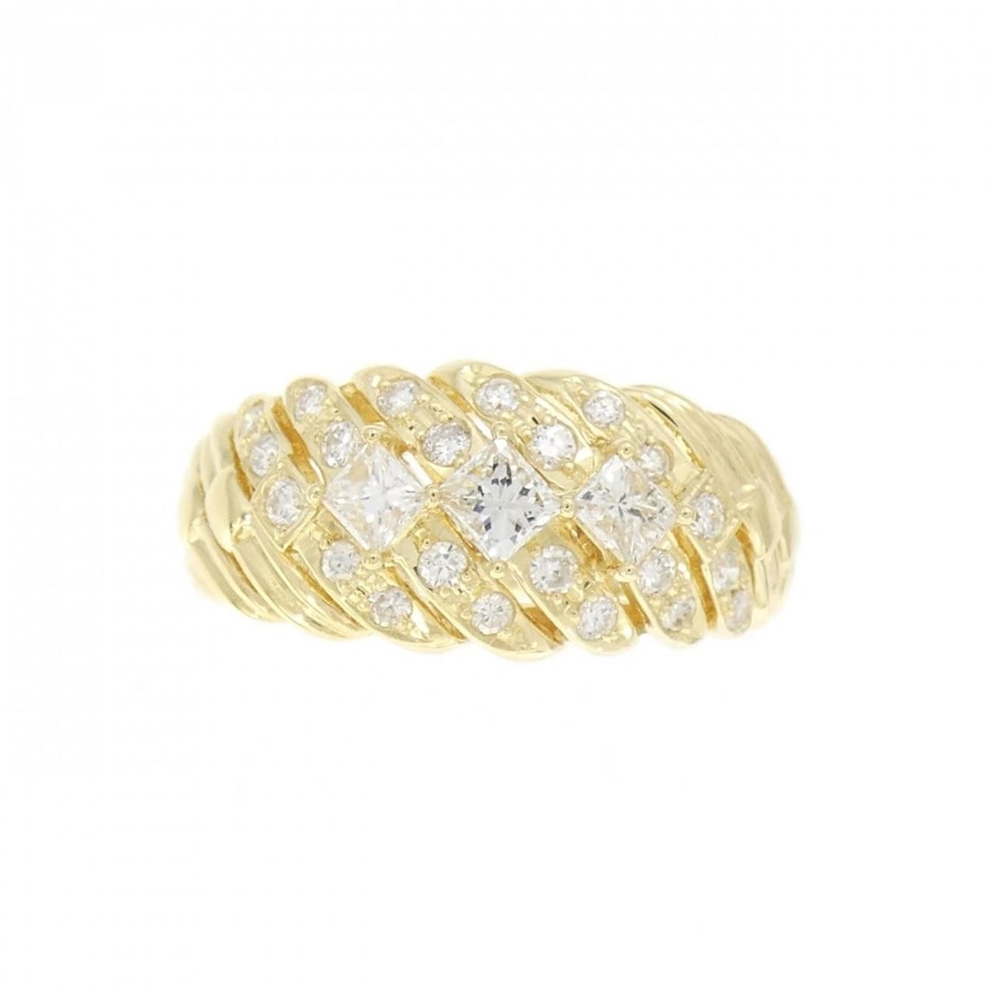 K18YG DIAMOND RING: K18YG Diamond Ring Brand: Unbranded Type: Ring Material: K18 Yellow Gold, Main Stone/Creation Natural Color: YG Size: 6 US Accessories: None Accessories Notice: When purchasing pre-owned