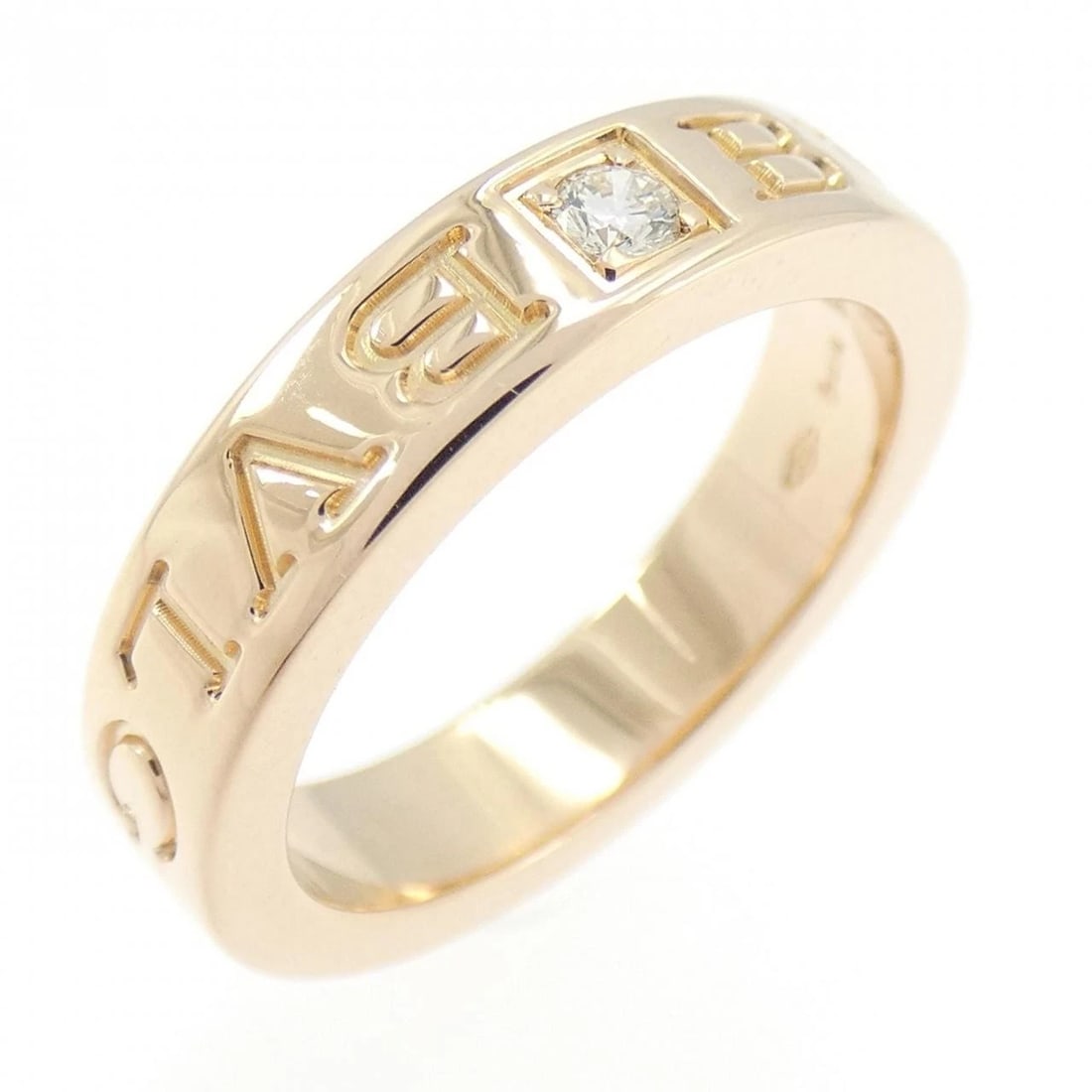 BVLGARI B.ZERO1 RING: BVLGARI B.zero1 Ring Brand: BVLGARI Type: Ring Material: 750 Pink Gold, Main Stone/Creation Natural Color: Pink Gold Size: 4-4.5 US US Accessories: None Accessories Notice: When purchasing