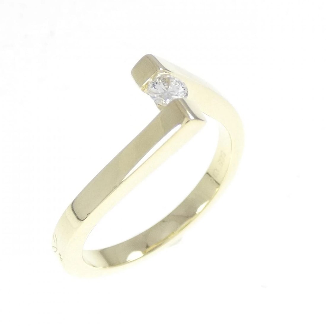 585YG DIAMOND RING: 585YG Diamond Ring Brand: Unbranded Type: Ring Material: 585 Yellow Gold, Main Stone/Creation Natural Color: Yellow Gold Size: 6.5 US Accessories: None Accessories Notice: When purchasing