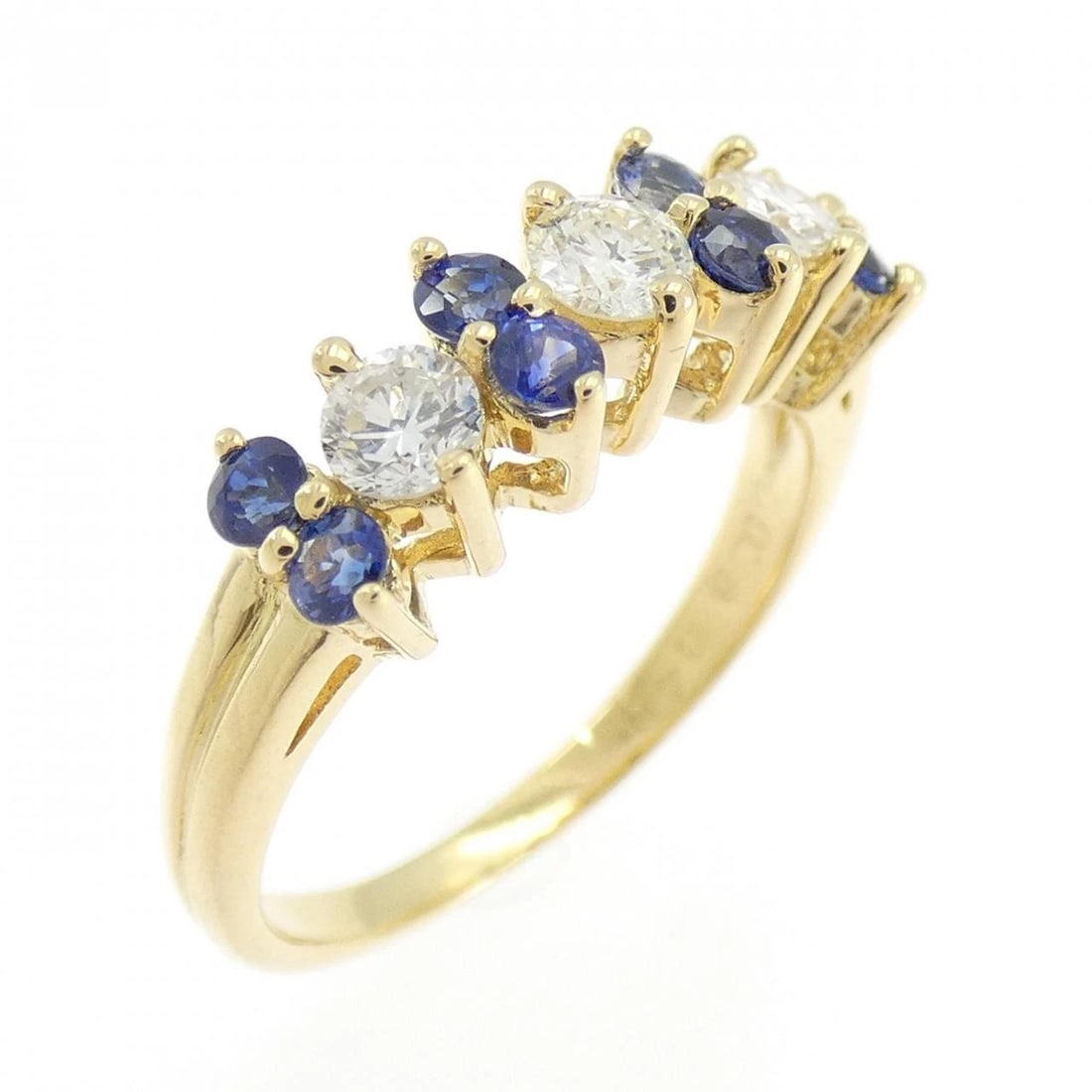K18YG SAPPHIRE RING: K18YG Sapphire Ring Brand: Unbranded Type: Ring Material: K18 Yellow Gold, Main Stone/Creation Sppphire Color: Yellow Gold Size: 4.5 US Accessories: None Accessories Notice: When purchasin