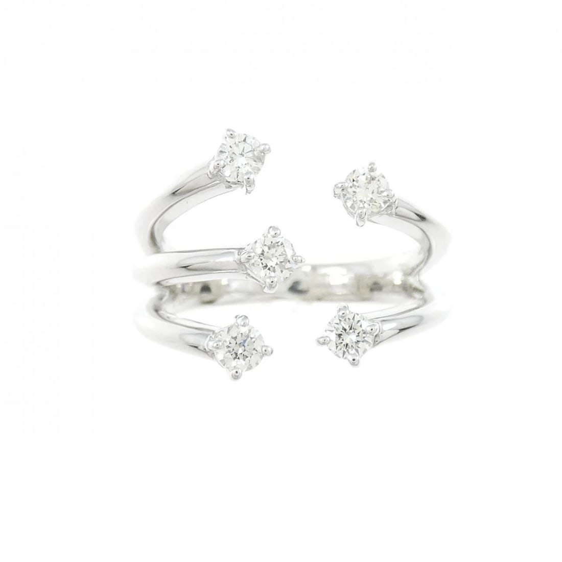 K18WG DIAMOND RING - 2