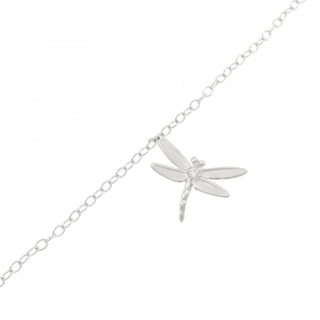 TIFFANY DRAGONFLY BRACELET: Tiffany Dragonfly Bracelet Brand: Tiffany Type: Bracelet Material: 750 White Gold, Main Stone/Creation Natural Color: White Gold Size: ActualSize Max W: 26.3mm Size16cm Accessories: None