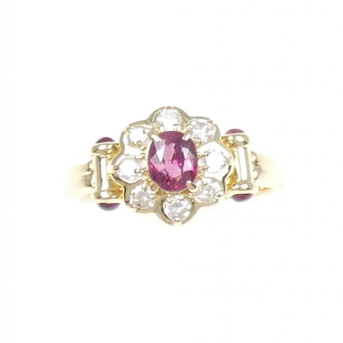 K18YG RUBY RING - 2