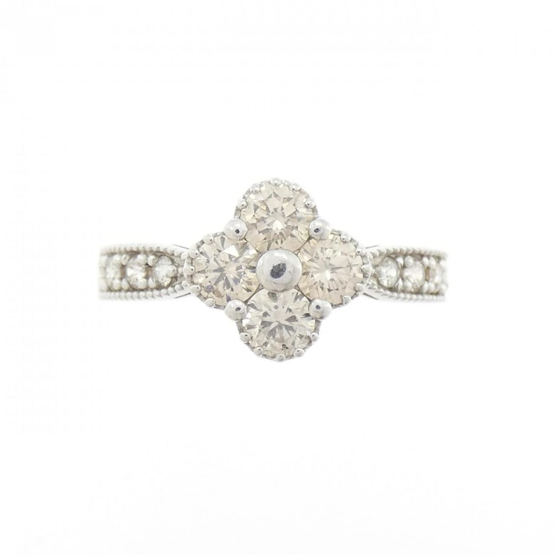 PT900 FLOWER DIAMOND RING - 2