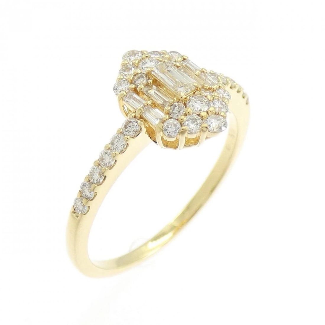 K18YG DIAMOND RING: K18YG Diamond Ring Brand: Unbranded Type: Ring Material: K18 Yellow Gold, Main Stone/Creation natural Color: Yellow Gold Size: 6.5-7 US Accessories: None Accessories Notice: When purchasin