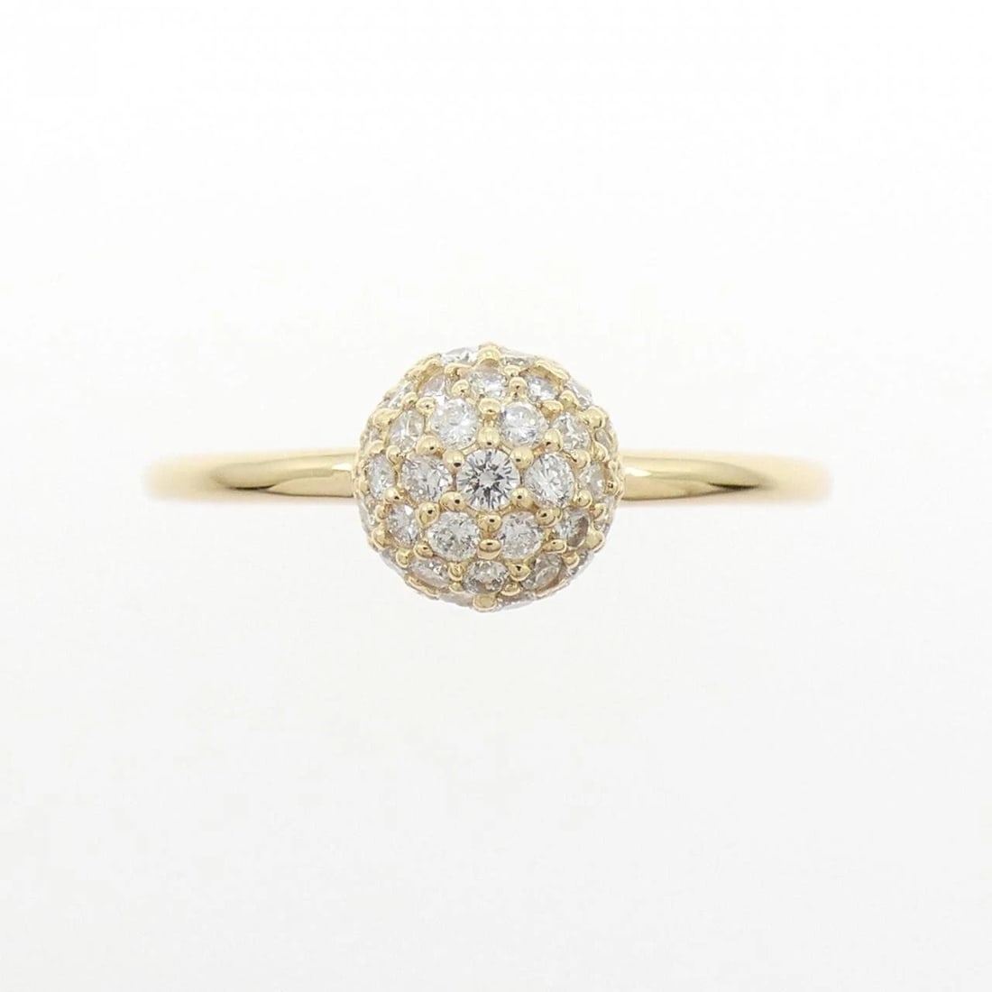 K18YG PAVE DIAMOND RING - 2