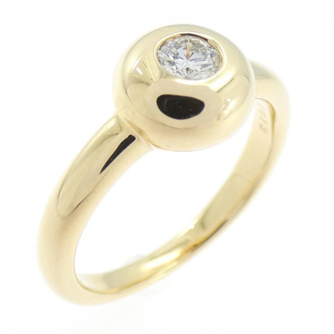 750YG SOLITAIRE DIAMOND RING: 750YG Solitaire Diamond Ring Brand: Unbranded Type: Ring Material: 750 Yellow Gold, Main Stone/Creation Solitaire Color: Yellow Gold Size: 4-4.5 US Accessories: None Accessories Notice: Wh