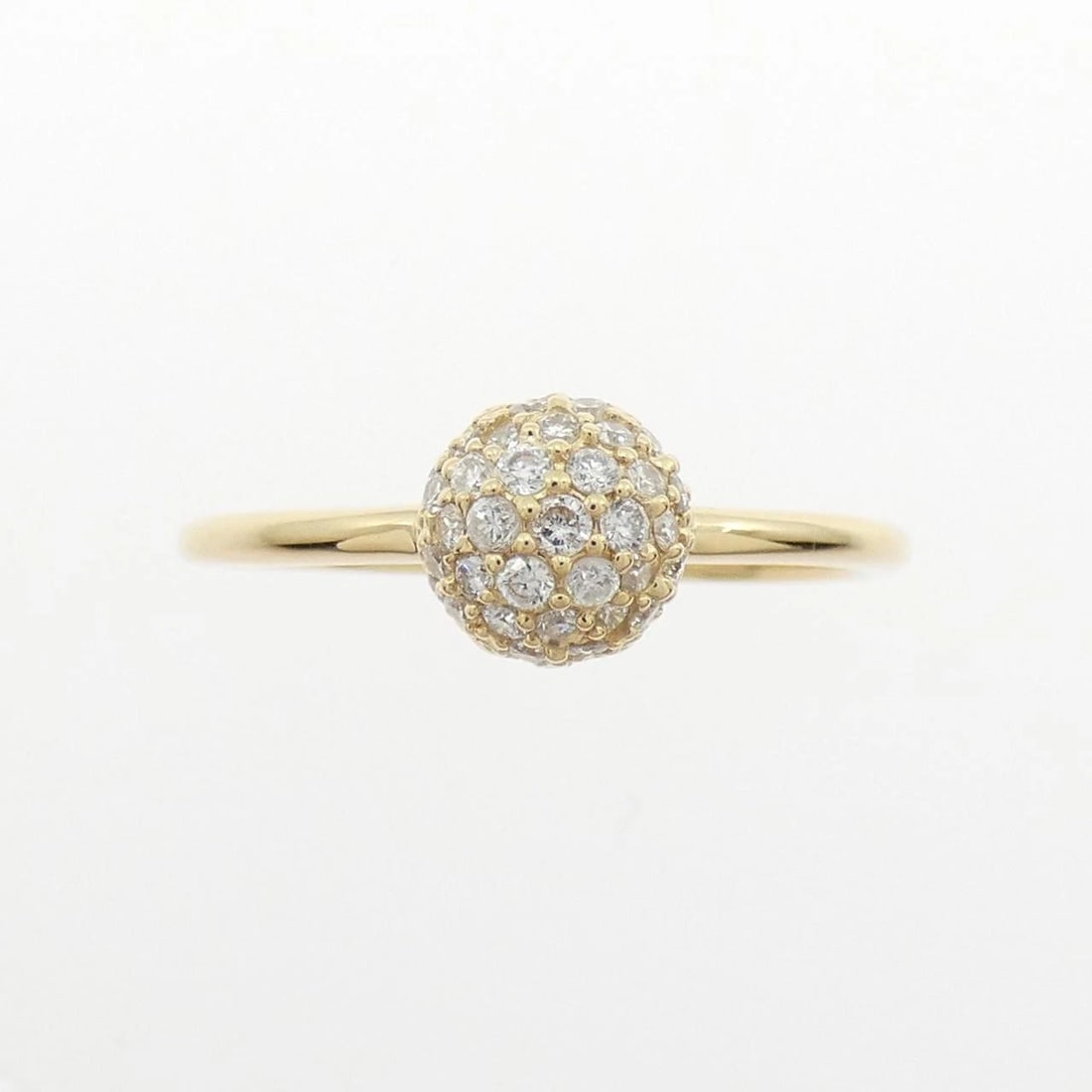 K18YG PAVE DIAMOND RING - 2