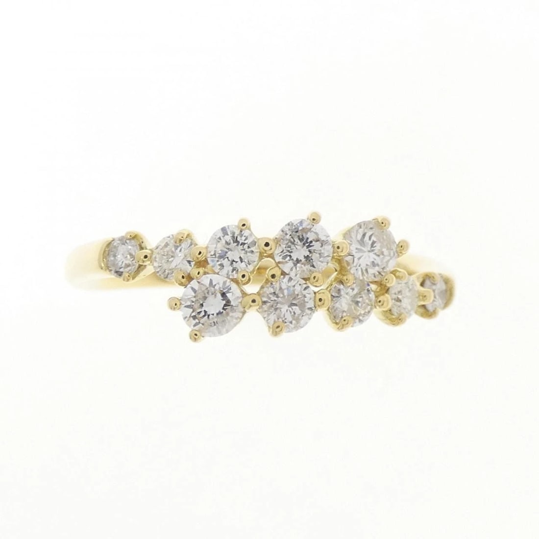 K18YG DIAMOND RING: K18YG Diamond Ring Brand: Unbranded Type: Ring Material: K18 Yellow Gold, Main Stone/Creation Natural Color: YG Size: 6-6.5 US Accessories: None Accessories Notice: When purchasing pre-owned