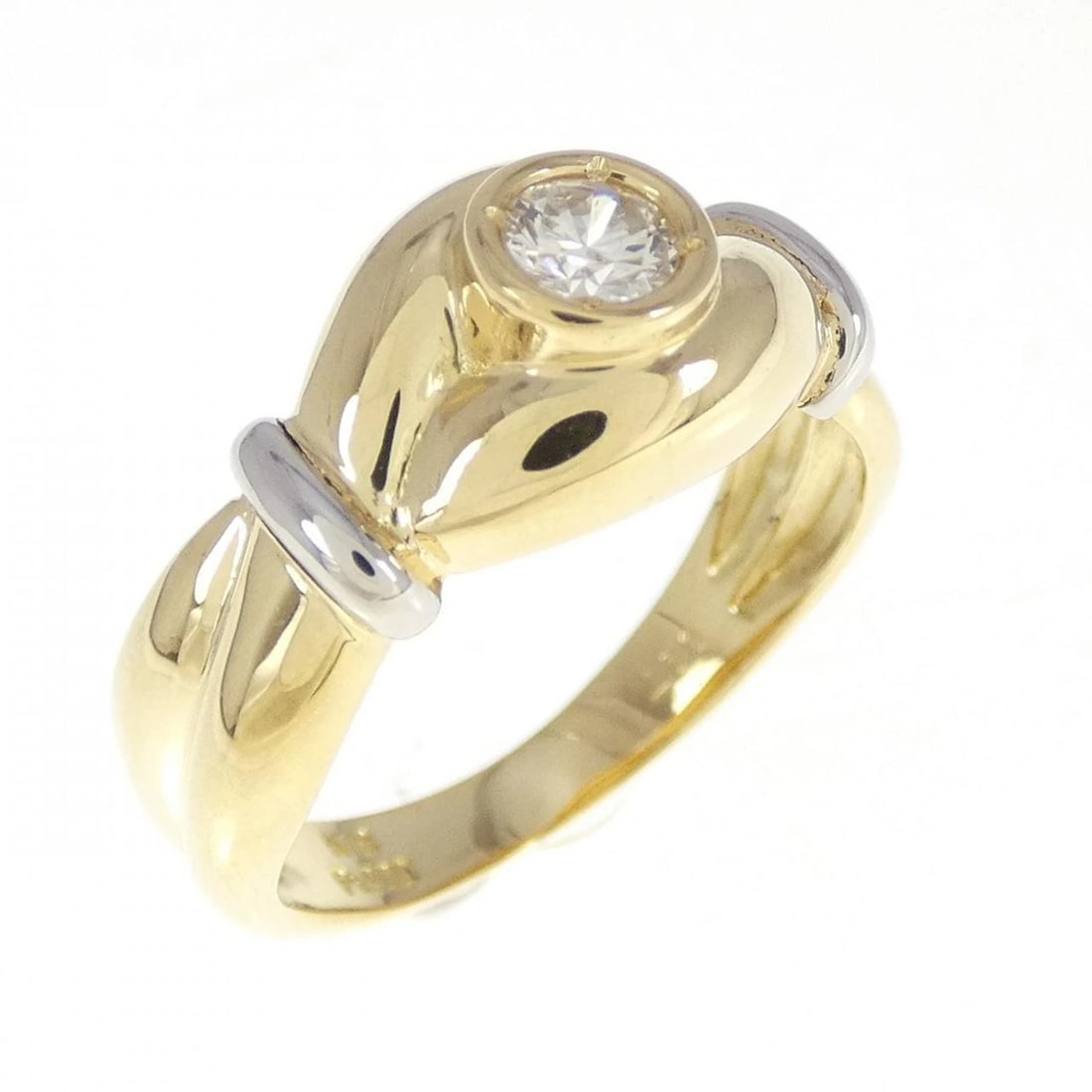 K18YG PT900 DIAMOND RING: K18YG PT900 Diamond Ring Brand: Unbranded Type: Ring Material: K18 Yellow Gold Platinum 900 Platinum, Main Stone/Creation natural Color: Yellow Gold Size: 5-5.5 US Accessories: None