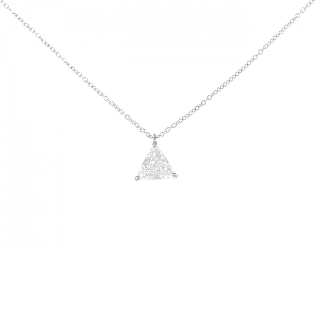 PT DIAMOND NECKLACE: PT Diamond Necklace Brand: Unbranded Type: Necklace Material: Platinum, Main Stone/Creation natural Color: White Gold Size: 45cm ActualSizePendant top H x W: 7.9mmx7.6mm Chain Max. W: 0.9mm 