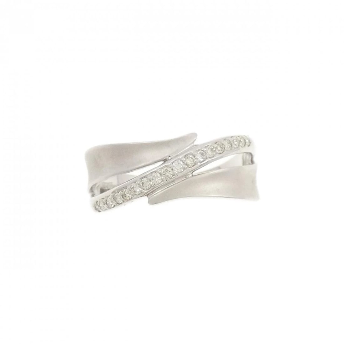 K18WG DIAMOND RING - 2