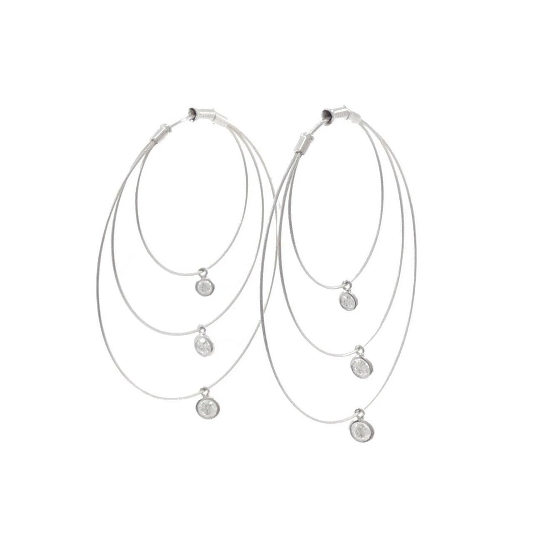 TASAKI DIAMOND EARRINGS: TASAKI Diamond Earrings Brand: TASAKI Type: Earrings Material: K18 White Gold, Main Stone/Creation Natural Color: White Gold Size: ActualSize HxW: 57.6mmx4.9mm Accessories: None Accessories