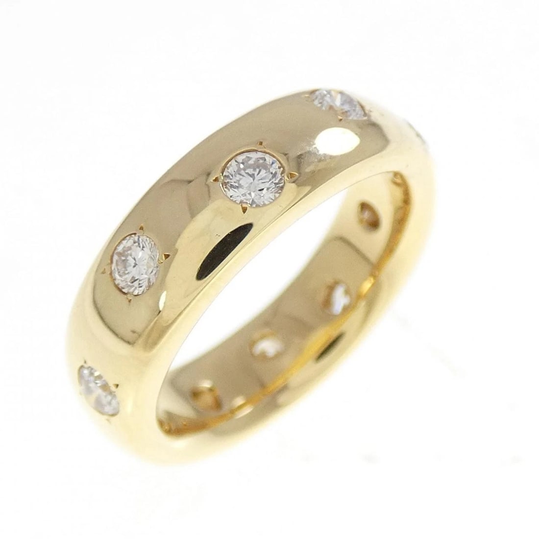 K18YG DIAMOND RING: K18YG Diamond Ring Brand: Unbranded Type: Ring Material: K18 Yellow Gold, Main Stone/Creation natural Color: Yellow Gold Size: 3.5-4 US Accessories: None Accessories Notice: When purchasing