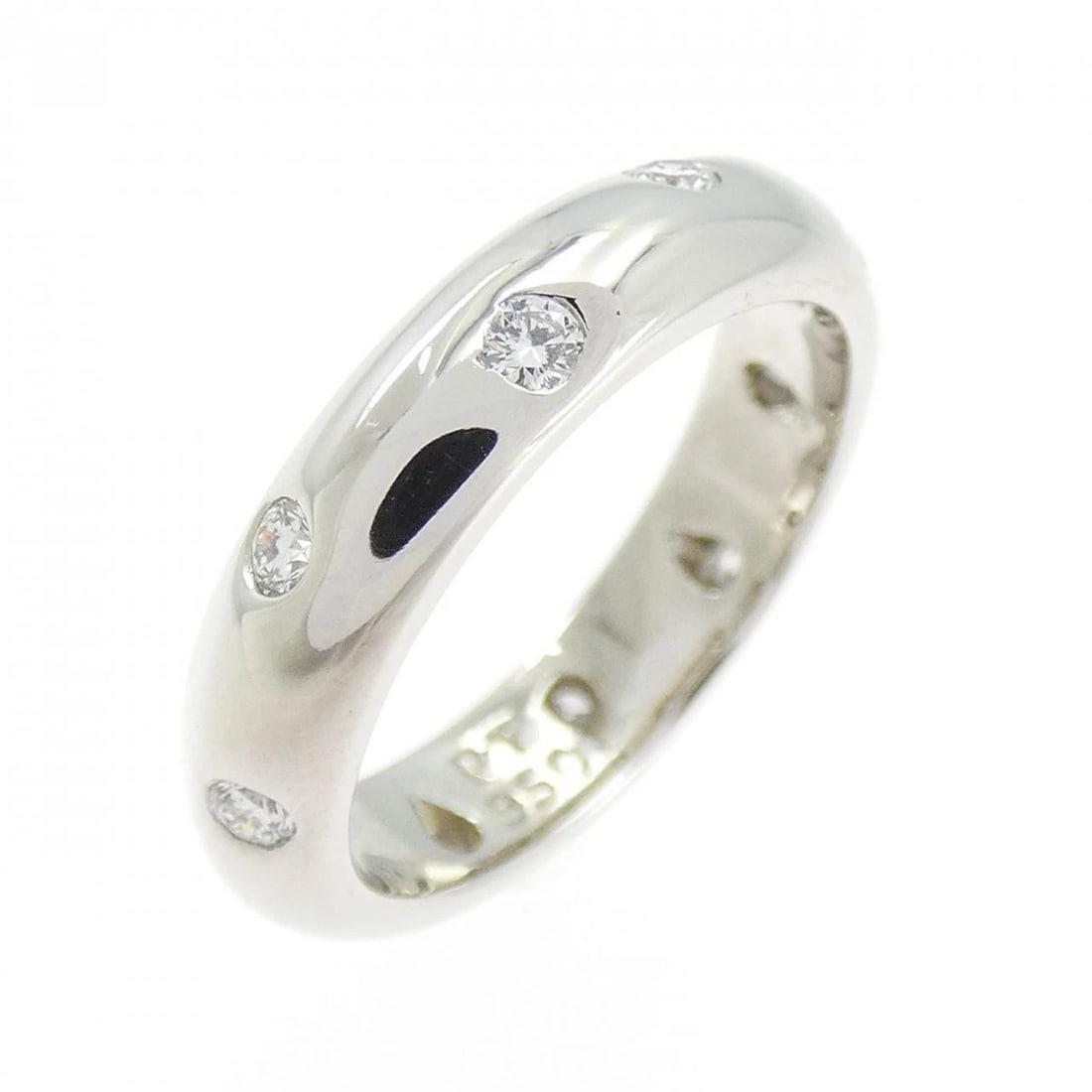 TIFFANY & CO. DOTS RING: Tiffany & Co. Dots Ring Brand: Tiffany Type: Ring Material: Platinum 950, Main Stone/Creation Natural Color: white Size: 3.5-4 (US size) Accessories: None Accessories Notice: When purchasing