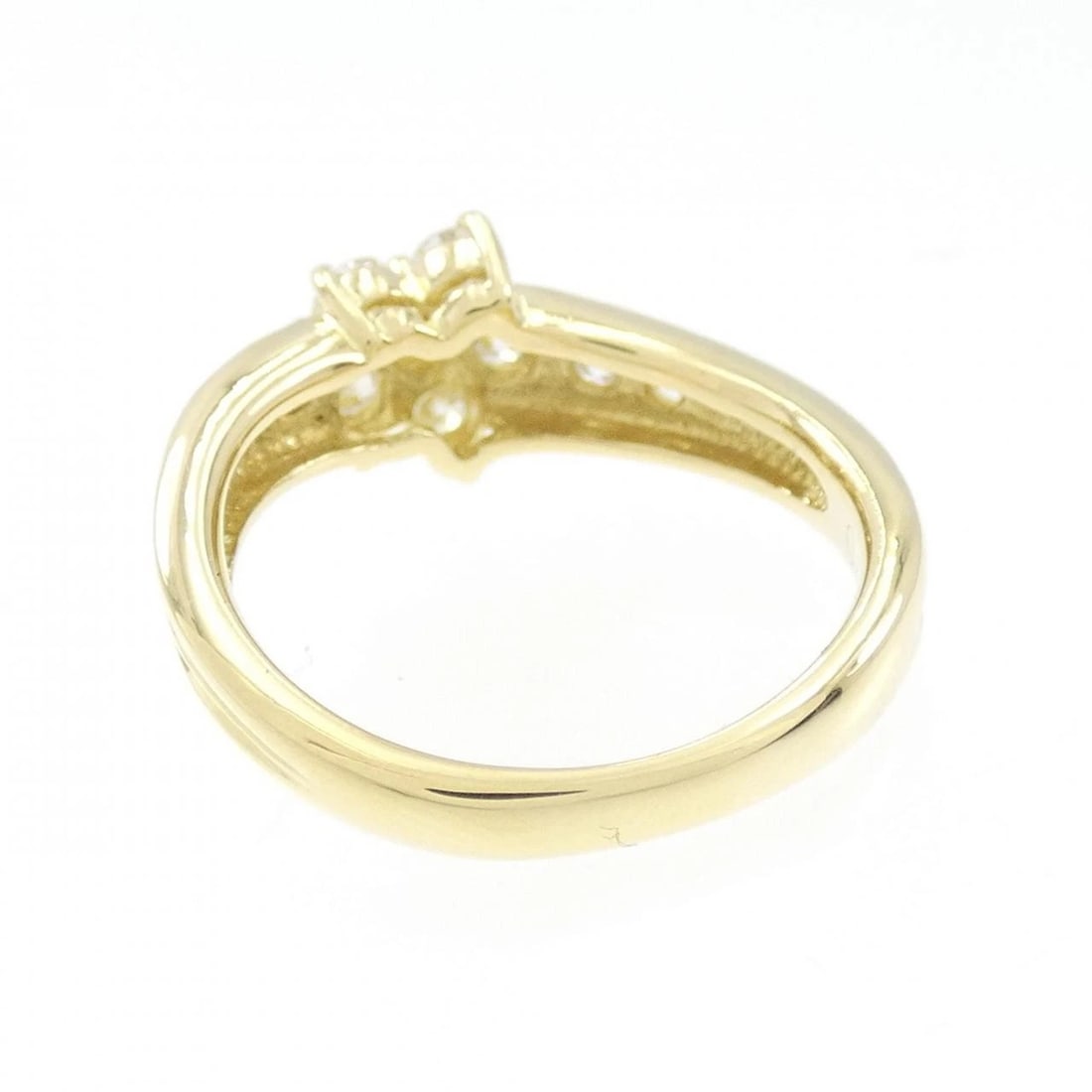 K18YG FLOWER DIAMOND RING - 3