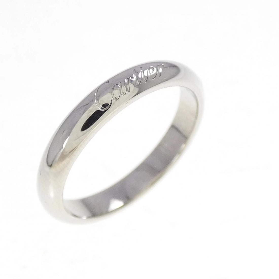 CARTIER C DE CARTIER RING: Cartier C de Cartier Ring Brand: CARTIER Type: Ring Material: Platinum 950, Color: White Size: US 5 Accessories: None Accessories Notice: When purchasing pre-owned goods, please refer to t