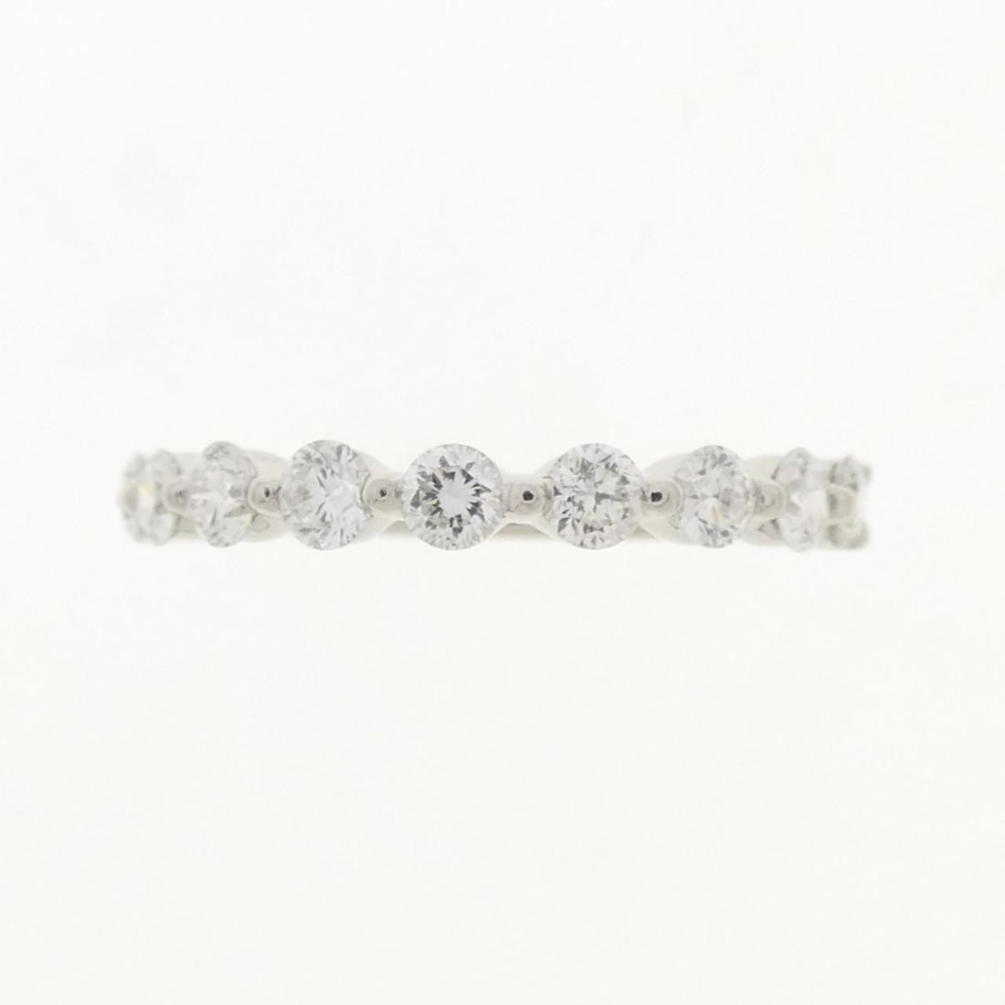 PT950 HALF ETERNITY DIAMOND RING - 2