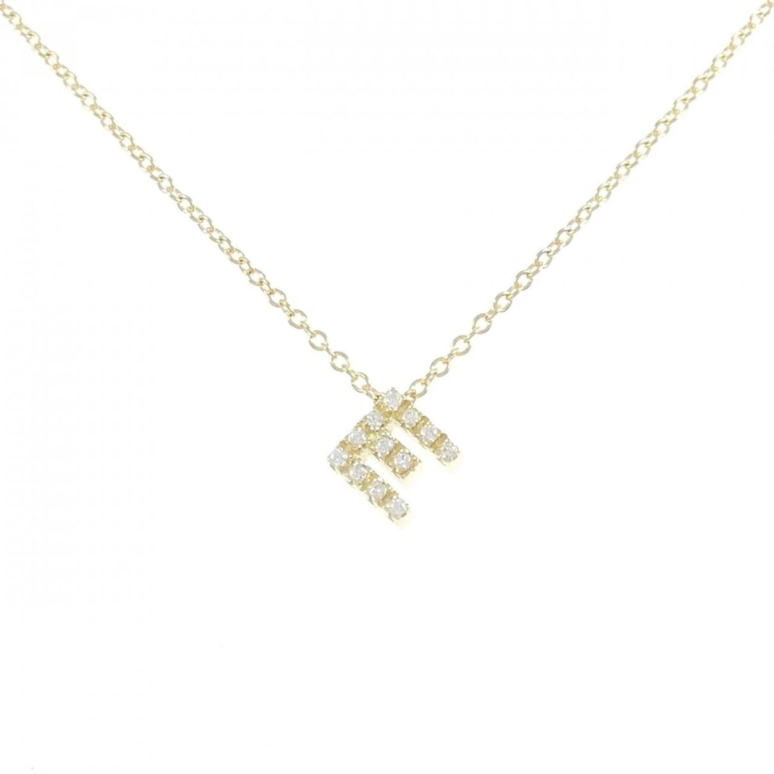PONTE VECCHIO INITIAL NECKLACE: Ponte Vecchio Initial Necklace Brand: Ponte Vecchio Type: Necklace Material: 750 Yellow Gold, Main Stone/Creation Natural Color: Yellow Gold Size: ActualSize Pendant top H x W: 8.5mmx8.2mm