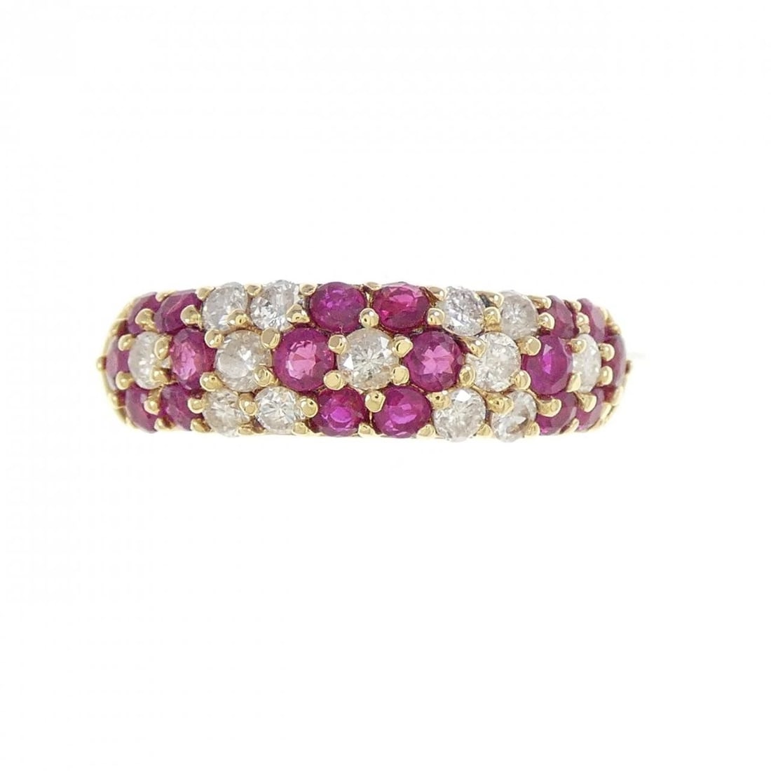 K18YG FLOWER RUBY RING - 2