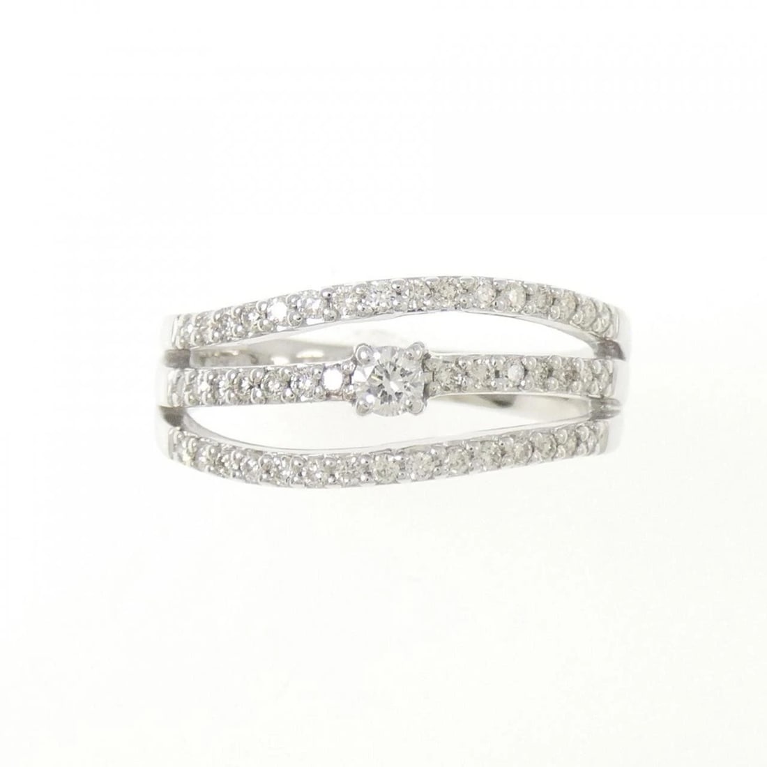 K18WG DIAMOND RING - 2