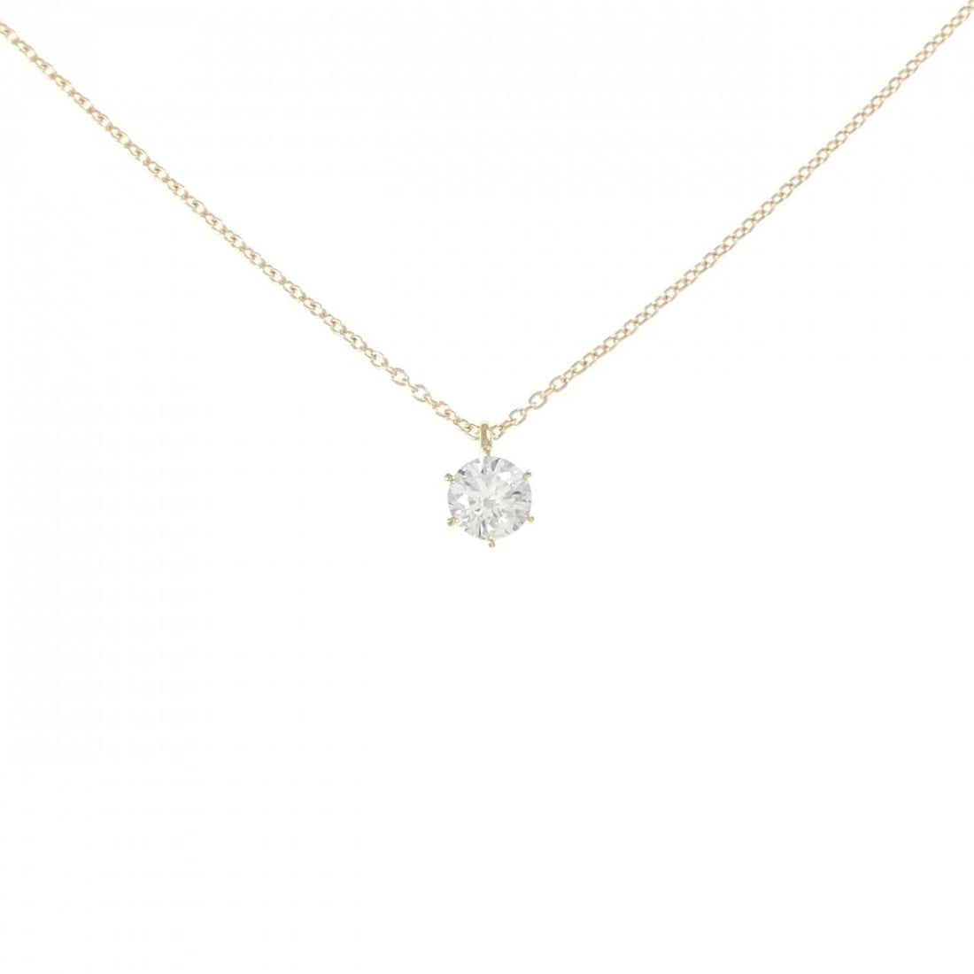 K18YG DIAMOND NECKLACE: K18YG Diamond Necklace Brand: Unbranded Type: Necklace Material: K18 Yellow Gold, Main Stone/Creation Natural Color: Yellow Gold Size: 45cmActualSize Pendant top H x W: 7.2mmx4.6mm Chain Max.