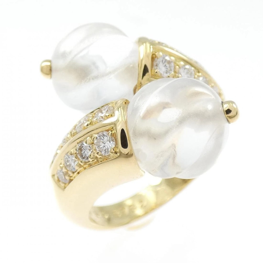 BOUCHERON ROCK CRYSTAL RING: Boucheron Rock Crystal Ring Brand: Boucheron Type: Ring Material: 750 Yellow Gold, Main Stone/Creation Natural Color: yellow gold Size: 4.5-5 (US size) Accessories: None Accessories Notice: