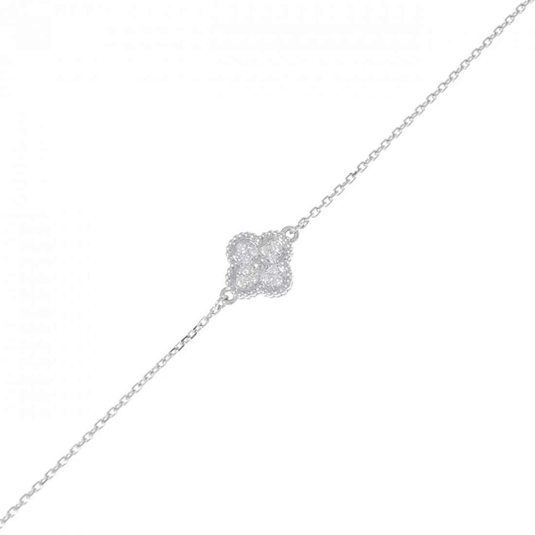 VAN CLEEF & ARPELS SWEET ALHAMBRA BRACELET: Van Cleef & Arpels Sweet Alhambra Bracelet Brand: Van Cleef & Arpels Type: Bracelet Material: 750 White Gold, Main Stone/Creation Natural Color: White Gold Size: ActualSize Max W: 9.2mm Size