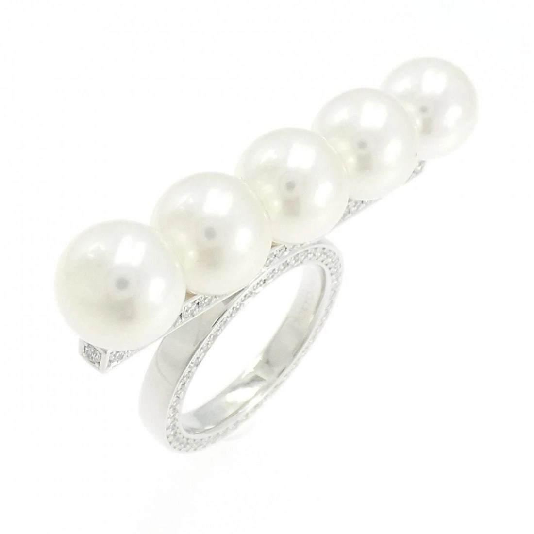 TASAKI BALANCE RING: TASAKI Balance Ring Brand: TASAKI Type: Ring Material: 750 White Gold, Main Stone/Creation Akoya Pearl Color: White Gold Size: 6.5 US Accessories: None Accessories Notice: When purchasing